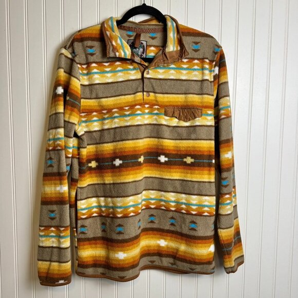Ramatex Cabin Fever Aztec Fleece Pullover 1/4 Button Men's M18 - Picture 1 of 5